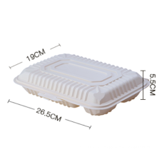 Biodegradable 4 Compartment Disposable Food Lunch Box 1000ml /Disposable Corn Starch Food Container